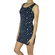 See through bodycon mini dress blue with stars