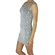 See through bodycon mini dress grey with stars