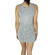 See through bodycon mini dress grey with stars