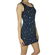 See through bodycon mini dress blue with stars