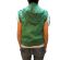 Women's hooded nylon sleeveless short jacket in green