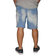 Humor men's light blue denim Jikky shorts with rips