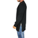 Men's longline sweatshirt Humanism black with leather-look details