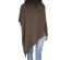 Women's asymmetric knitted top chocolate