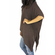 Women's asymmetric knitted top chocolate