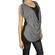 Women's racerback top with draped front layer