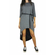 Tag asymmetrical dress two tones black-grey