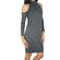 Tag Franca long sleeved cut-out shoulder dress in grey