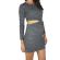 Tag Alexa long sleeved cut-out dress charcoal