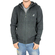 Men's zipped cardigan with hood in charcoal marl