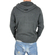 Men's zipped cardigan with hood in charcoal marl