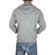 Men's zipped cardigan with hood in grey marl