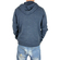 Men's zipped cardigan with hood in navy marl