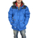 Men's padded jacket blue with hood