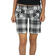 Black & white checked wool shorts