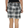 Black & white checked wool shorts