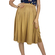 Migle + me faux suede pleated skirt in brown