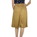 Migle + me faux suede pleated skirt in brown