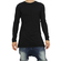 Men's extra longline long sleeve tee black