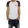 Crossover men's longline t-shirt white with camo sleeves