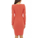 Wrap front long sleeved dress in coral