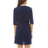 Zip front tie belt dress navy