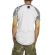 Crossover men's longline t-shirt with monochrome sleeves