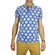 Best choice polo t-shirt blue with large white polka