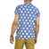 Best choice polo t-shirt blue with large white polka