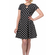 Polka dot skater dress Wild fire black