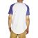 Bigbong longline t-shirt white with printed sleeves
