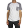 Bigbong longline t-shirt white with striped sleeves