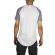 Bigbong longline t-shirt white with striped sleeves