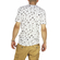 Ανδρικό double pocket all over print T-shirt λευκό