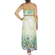 Strapless green floral maxi dress