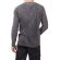 Men's stone washed long sleeve tee charcoal