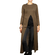 Agel Knitwear front split maxi tunic brown