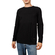 Men's black long sleeve panel tee