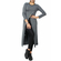 Agel Knitwear front split maxi tunic grey