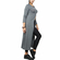 Agel Knitwear front split maxi tunic grey