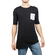 Longline t-shirt black with Paperino's pocket