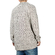 Men's open front longline cardigan ecru marl