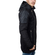 Men's felt parka black with fake-leather details