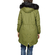 Women's parka khaki with black and multi faux-fur