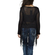 Agel Knitwear crop knitted sweater with fringe in black