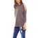 Split sleeve knitted top grey