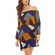 Bardot shift dress multi colour with flare sleeves