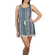 Ethnic print sleeveless mini dress blue