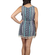 Ethnic print sleeveless mini dress blue