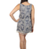 Vintage print sleeveless mini dress navy